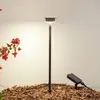 Lindby LED-Solarleuchte Lyris, schwarz, Aluminium, 3.000 K