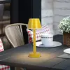 Lindby LED-Akkuleuchte Gaja, gelb, USB, IP44, RGBW, dimmbar