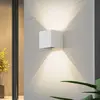 Lindby Smart LED-Außenwandlampe Dara, 10 cm, weiß, CCT Tuya