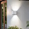 Lindby Smart LED-Außenwandlampe Dara weiß rund CCT RGB Tuya