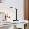 Lindby LED-Schreibtischleuchte Rylas, schwarz, USB, CCT