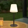 Lindby LED-Akkulampe Azalea, weiß/braun, 45 cm, CCT, IP44
