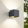 Lindby LED-Außenwandleuchte Esani, anthrazit, up/down, IP54