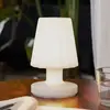 Lindby LED-Akku-Tischleuchte Jovem, weiß, Kunststoff, RGB