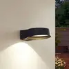 Lindby LED-Außenwandleuchte Jesiba, anthrazit, Alu, Ø 16cm