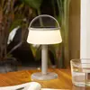 Lindby LED-Solar-Tischleuchte Mikkel, beige, dimmbar, 7 cm