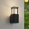 Lucande LED-Außenwandleuchte Dakil, schwarz, Aluminium