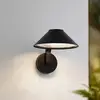 Lindby LED-Wandlampe Capelo, schwarz, Metall, Ø20cm