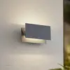 Lucande LED-Außenwandleuchte Meja, grau, Metall, 27cm, IP54