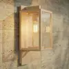 Lucande Außenwandleuchte Ferda, Fassung unten, beige, IP44