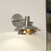 Lucande Außenwandleuchte Thais, Edelstahl, Ø 25 cm
