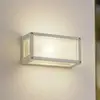 Lucande Außenwandlampe Aurelien, weiß, Glas, 12,5cm, IP54