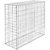 Wiltec, Gartenzaun, Gabione 100x80x30cm aus Drahtgitter Gabionenzaun G...