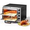 WILTEC 2-Etagen Pizza-Backofen 3000W mit Cordierit Stein für Pizza wie...