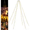 Toboli Christbaumbeleuchtung mit Ring 192 LEDs Warmweiß 6x2m Überwurf-...