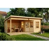 Alpholz Gartenhaus Holz Carl Natur 28mm Wandstärke, BxT: 598x330 cm, i...