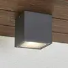 Lucande LED-Deckenleuchte Tanea, 10x10 cm, dunkelgrau, IP54