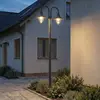 Lindby Außenleuchte Madea, grau, 2-flg., 212 cm, E27, IP44