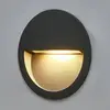 Lucande LED-Wandeinbauleuchte Loya, Ø 11,5 cm, grau, IP54