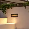 Lucande LED-Wandeinbauleuchte Loya, 23 x 8 cm, grau, IP54