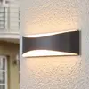 Lucande LED-Außenwandleuchte Akira, anthrazit, Breite 23 cm