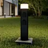 Lucande LED-Sockellampe Corban, grau, Steckdosen, IP44