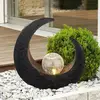 Lindby LED-Solar-Dekoleuchte Adem, rostbraun, Glas, 31 cm