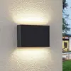 Lindby LED-Außenwandleuchte Jarte, 20cm, up/down, grau, IP65
