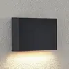 Lindby LED-Außenwandleuchte Jarte, 20 cm, down, grau, IP65