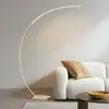 Lindby LED-Bogenstehleuchte Kendra, weiß, Alu, Höhe 180cm