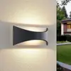 Lindby LED-Wandleuchte Mathea, 30 cm, anthrazit, Alu, IP65