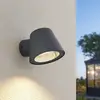 Lindby Außenwandleuchte Ileyna, anthrazit, Metall, 15 cm