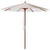 Beliani Gartenparasol Retro gestreift in Beige/Weiß FERENTILLO mit 2,5...