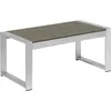 BELIANI Gartentisch Dunkelgrau Aluminium Couchtisch 90 x 50 cm Terrass...