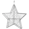 BELIANI Outdoor LED Weihnachtsbeleuchtung Silber Metall 58 cm Sternfor...