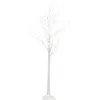 BELIANI Outdoor LED Weihnachtsbeleuchtung Weiß Metall 190 cm in Baumfo...