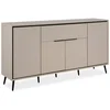 CALICOSY Finori Sideboard 4 Türen, 1 Schublade, 6 Böden, in Sand / Sch...