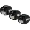 vhbw 3x Akku kompatibel mit Metabo 00064000, 6.27000.00, 6.00064.50, 6...