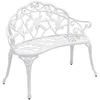 casa.pro Gartenbank, »Monfalcone« Eisenbank 99x54x78cm Gusseisen Weiß