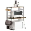 SoBuy Küchenregal KCR08, Gewürzhalter für Mikrowelle Bäckerregal, Stah...
