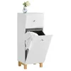 SoBuy Wäscheschrank BZR93 mit ausklappbarem Wäschesack Wäschetruhe Wäs...
