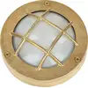 Licht-Erlebnisse Außenleuchte Wand IP64 G9 Ø 14 cm Glas Messing massiv...