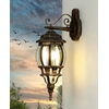 LICHT-ERLEBNISSE Nostalgische Außenlampe "Brest" Aluminium Glas Kupfer...