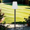 LICHT-ERLEBNISSE Stehlampe außen 128 cm klein IP44 Grau Weiß E27 Außen...