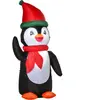 HOMCOM Aufblasbarer Weihnachts-Pinguin 1,6 m mit Lichtern, beleuchtete...