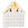 HOMCOM Adventskalender zum Befüllen mit 24 Schubladen & LED-Lichtern, ...