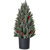 HOMCOM Künstlicher Weihnachtsbaum Tisch-Christbaum 170 Äste schneebede...