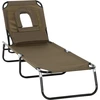 Outsunny Sonnenliege für Balkon, 1-St, 190L x 56B x 28H cm, Gartenlieg...