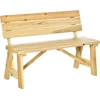 Outsunny Gartenbank 2-Sitzer Parkbank aus Holz bis 220 kg, Terrassenba...