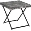 Outsunny Gartentisch Polyrattan Klappbarer Couchtisch Falttisch Metall...